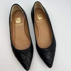 Bruno Magli Black Quilted Women's Flats size 36